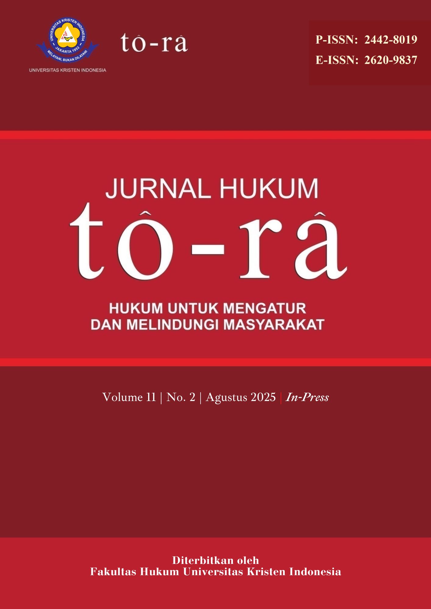                                                 View Vol. 11 No. 2 (2025): Agustus (In Press)
                                            